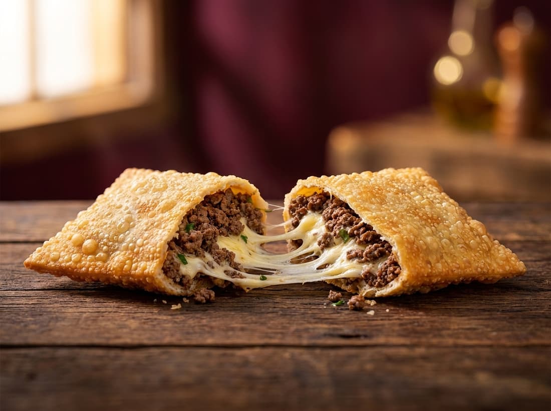 Pastel de Carne com Queijo — Frango da Família, Luzimangues